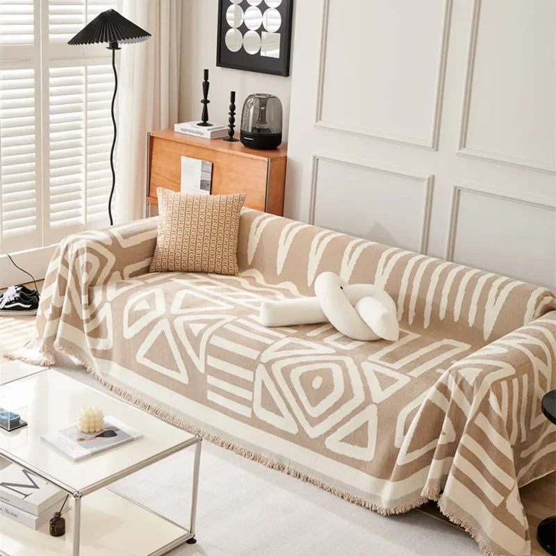 Sofa Blanket with Tassels