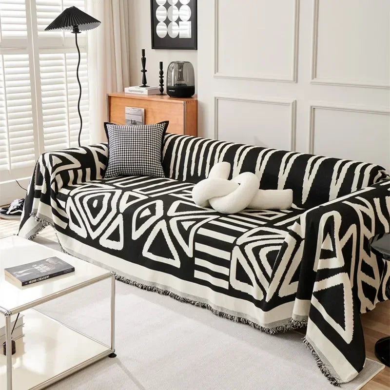 Sofa Blanket with Tassels