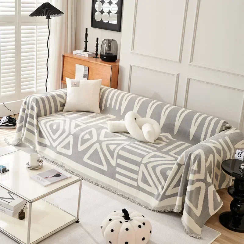 Sofa Blanket with Tassels