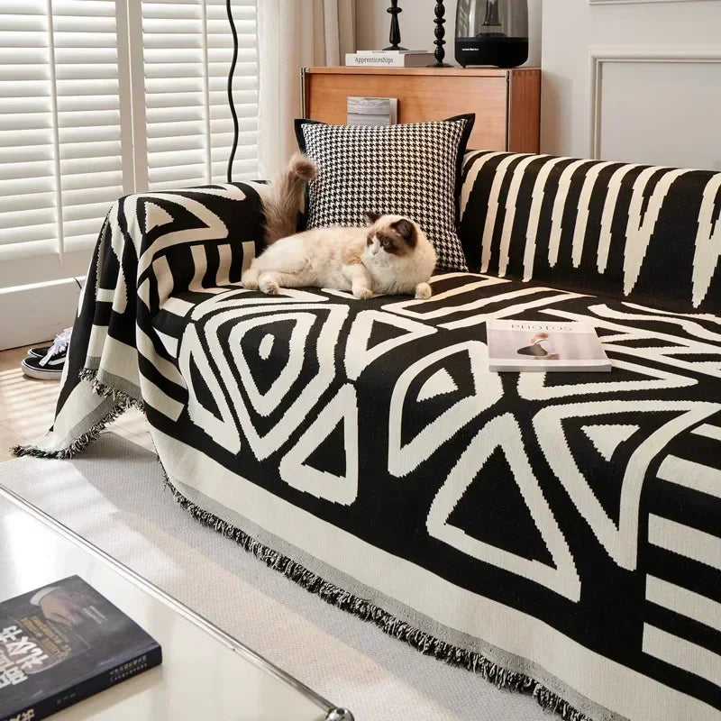 Sofa Blanket with Tassels