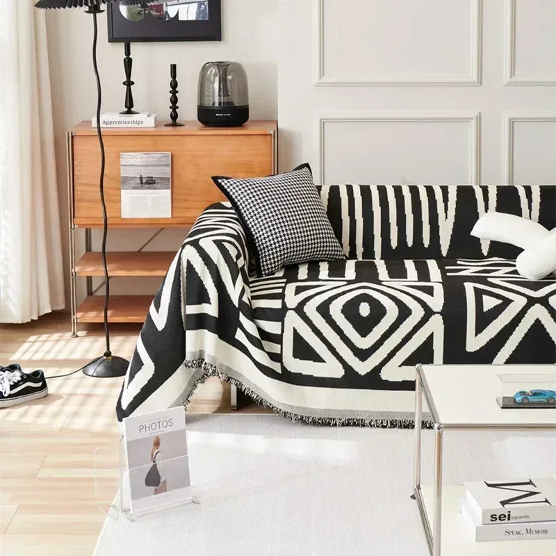 Sofa Blanket with Tassels