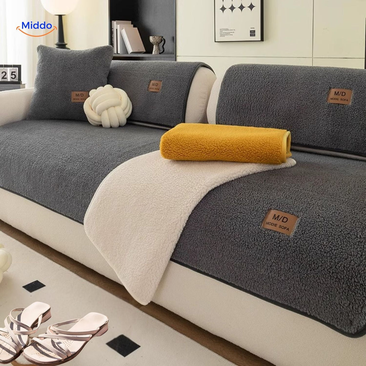Sofa Cover | Soft Sheepskin Design for Warmth and Elegance!