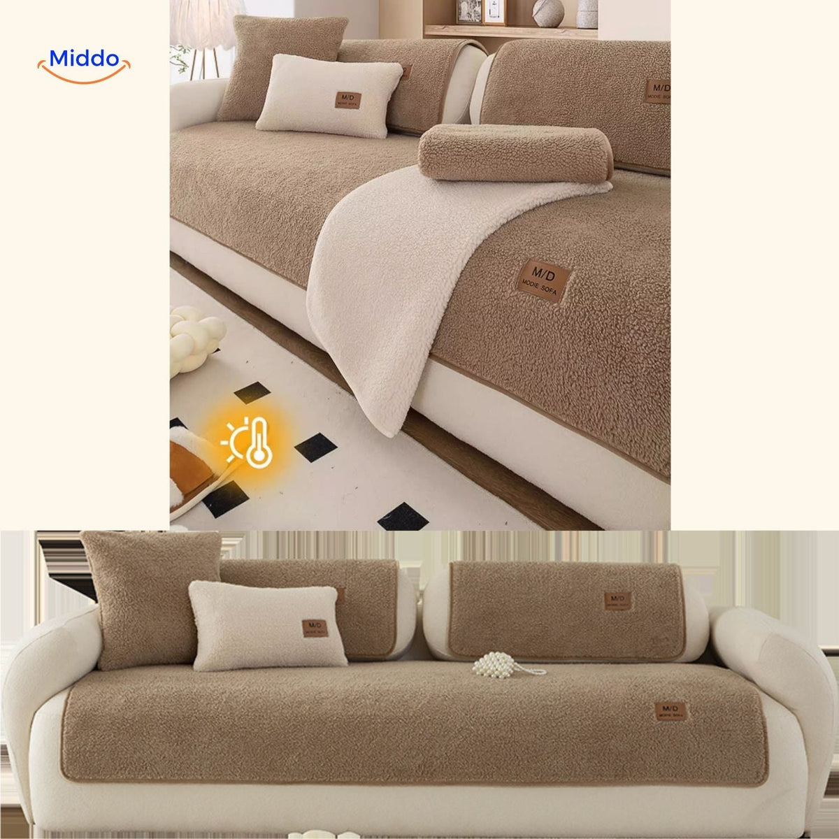 Sofa Cover | Soft Sheepskin Design for Warmth and Elegance!