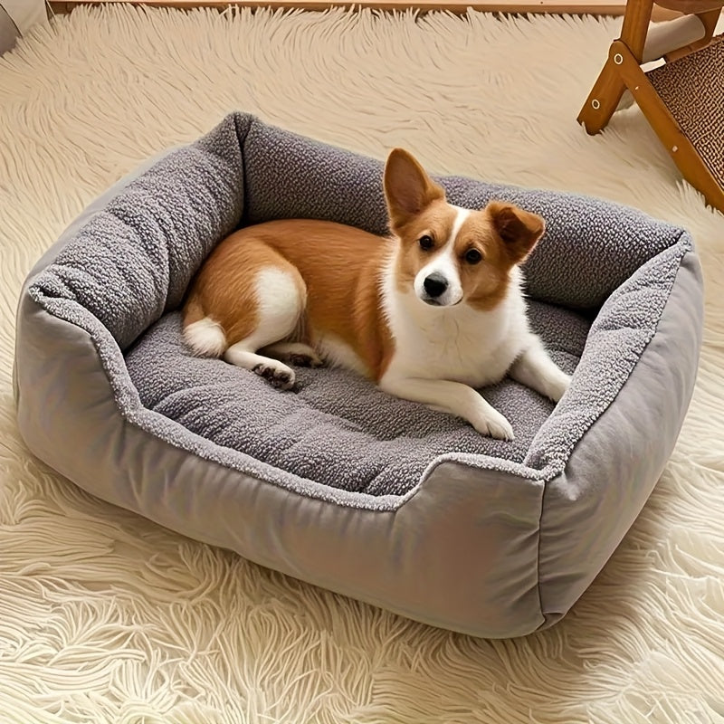 Soft Cat and Dog Bed for Small Pets with Comfortable Plush Border