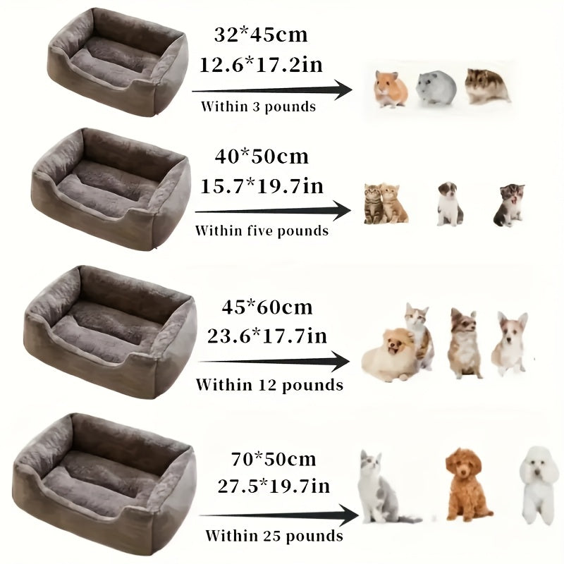 Soft Cat and Dog Bed for Small Pets with Comfortable Plush Border