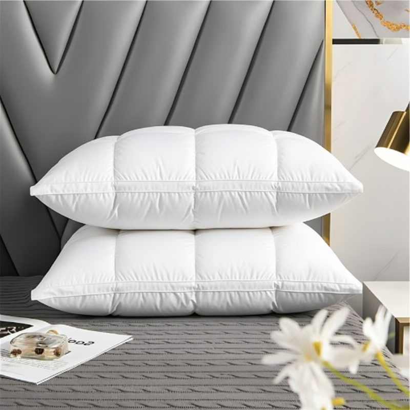 Soft Goose Down Sleeping Pillow – Hypoallergenic, Breathable and Comfortable