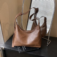 Soft Leather Minimalist Hobo Bag