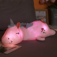 Soft Plush Unicorn Toy with Light-Up Feature – Safe Velvety Material for Kids
