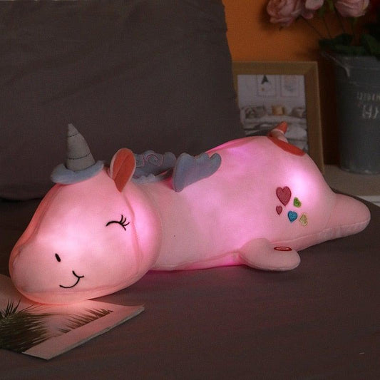 Soft Plush Unicorn Toy with Light-Up Feature – Safe Velvety Material for Kids