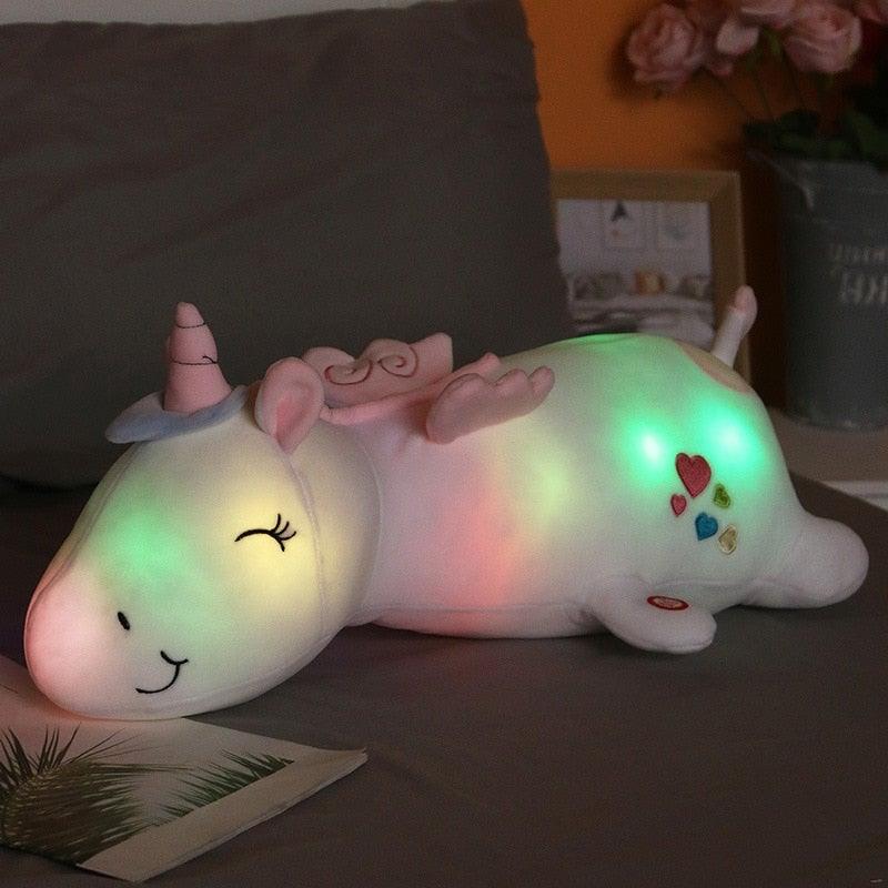 Soft Plush Unicorn Toy with Light-Up Feature – Safe Velvety Material for Kids