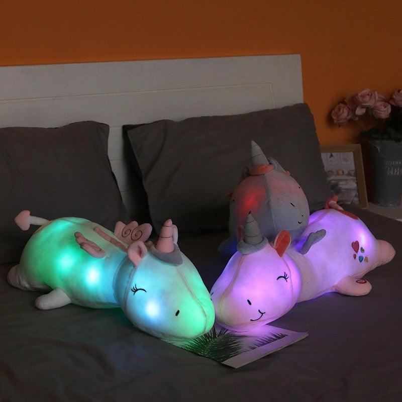 Soft Plush Unicorn Toy with Light-Up Feature – Safe Velvety Material for Kids