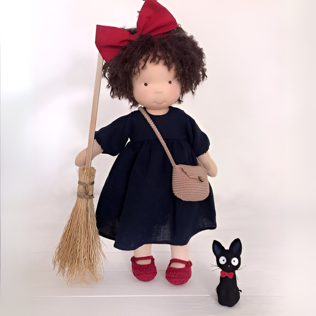 Soft Waldorf-Style Cuddle Doll with Soft Knit Cardigan