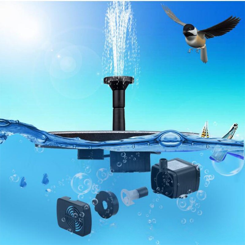 Solar Floating Fountain with Interchangeable Water Stream Effects for Ponds