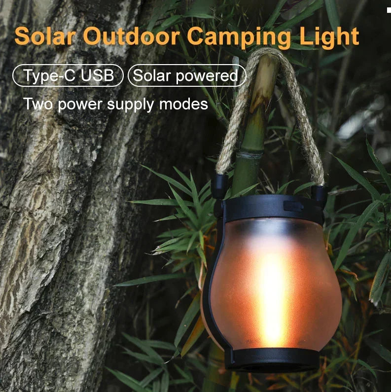 Solar Lantern with Realistic Flame Effect