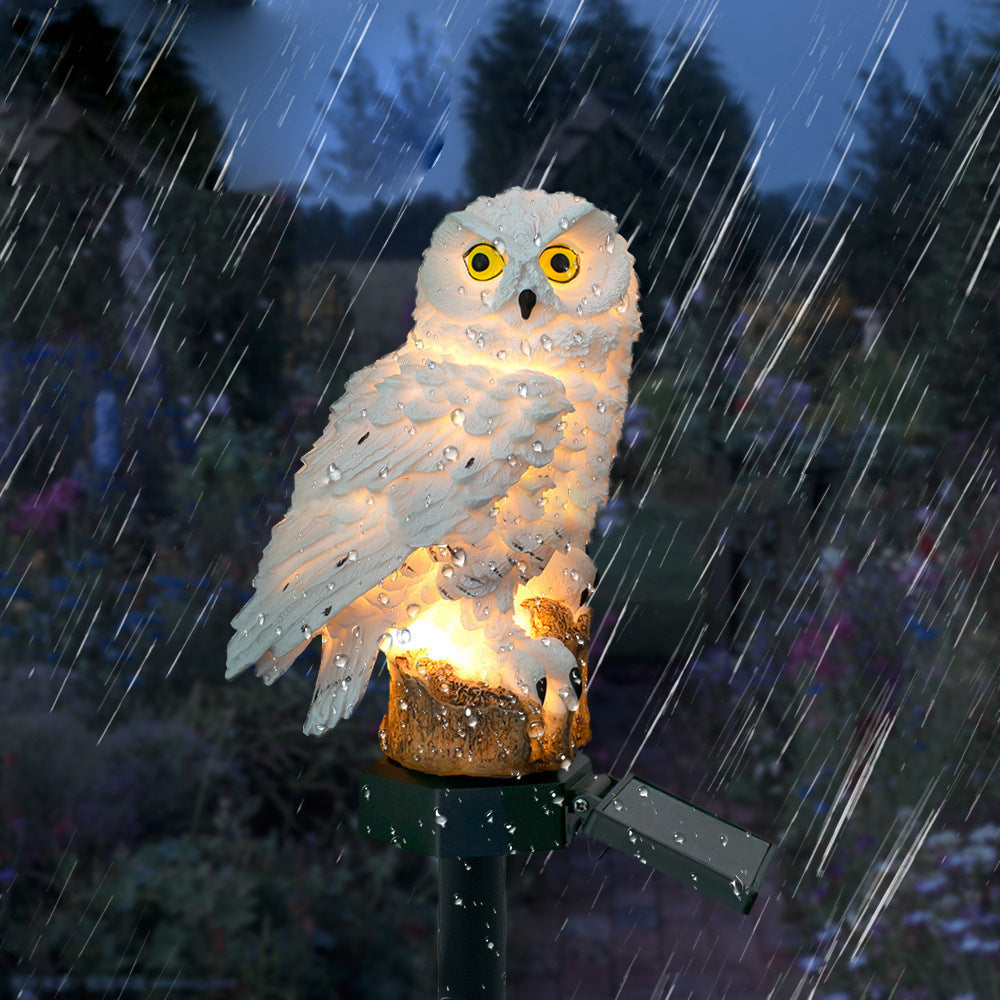 Solar LED Owl Garden Light, IP65 Waterproof, Warm White Light Decoration