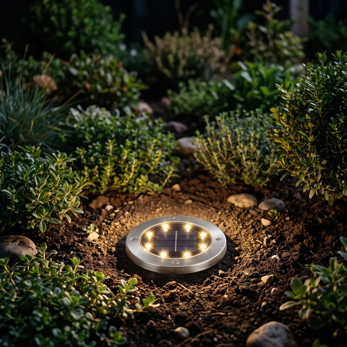 Solar-Powered Ground Light