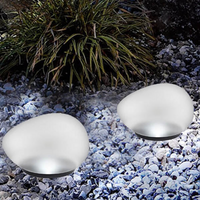 Solar-Powered LED Light with Glass Design