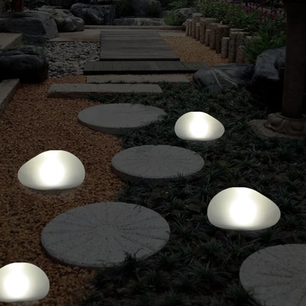Solar-Powered LED Light with Glass Design