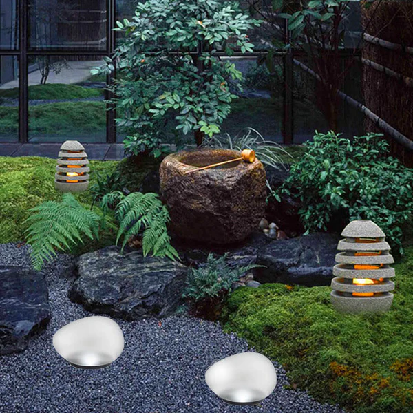 Solar-Powered LED Light with Glass Design