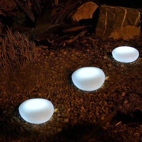 Solar-Powered LED Light with Glass Design