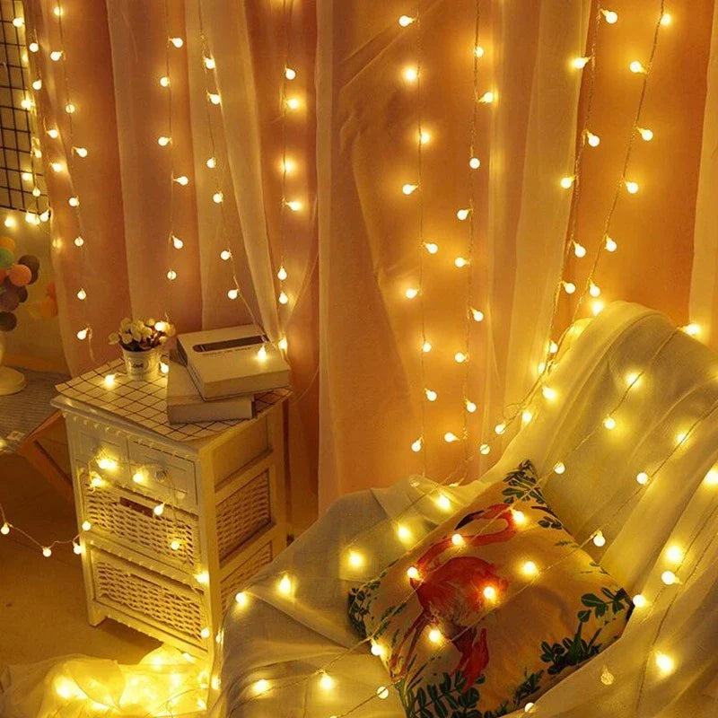 Solar-Powered LED String Lights - Outdoor | Multicolor & Weatherproof