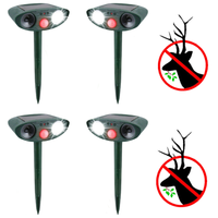 Solar-Powered Ultrasonic Deer Repellent - Pack of 4