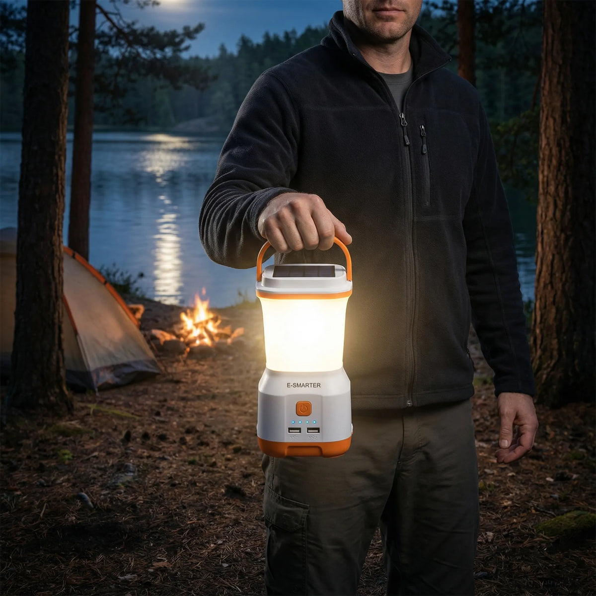 Solar Rechargeable Portable LED Lantern