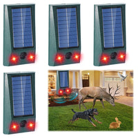 Solar Ultrasonic Bird Repeller with LED and Motion Sensor - IP58 Waterproof - 600 m² Coverage