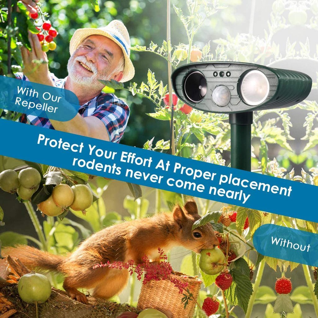 Solar Ultrasonic Outdoor and Garden Cat Repeller