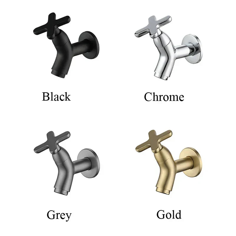 Solid Brass Wall Faucet - Cold Water Only