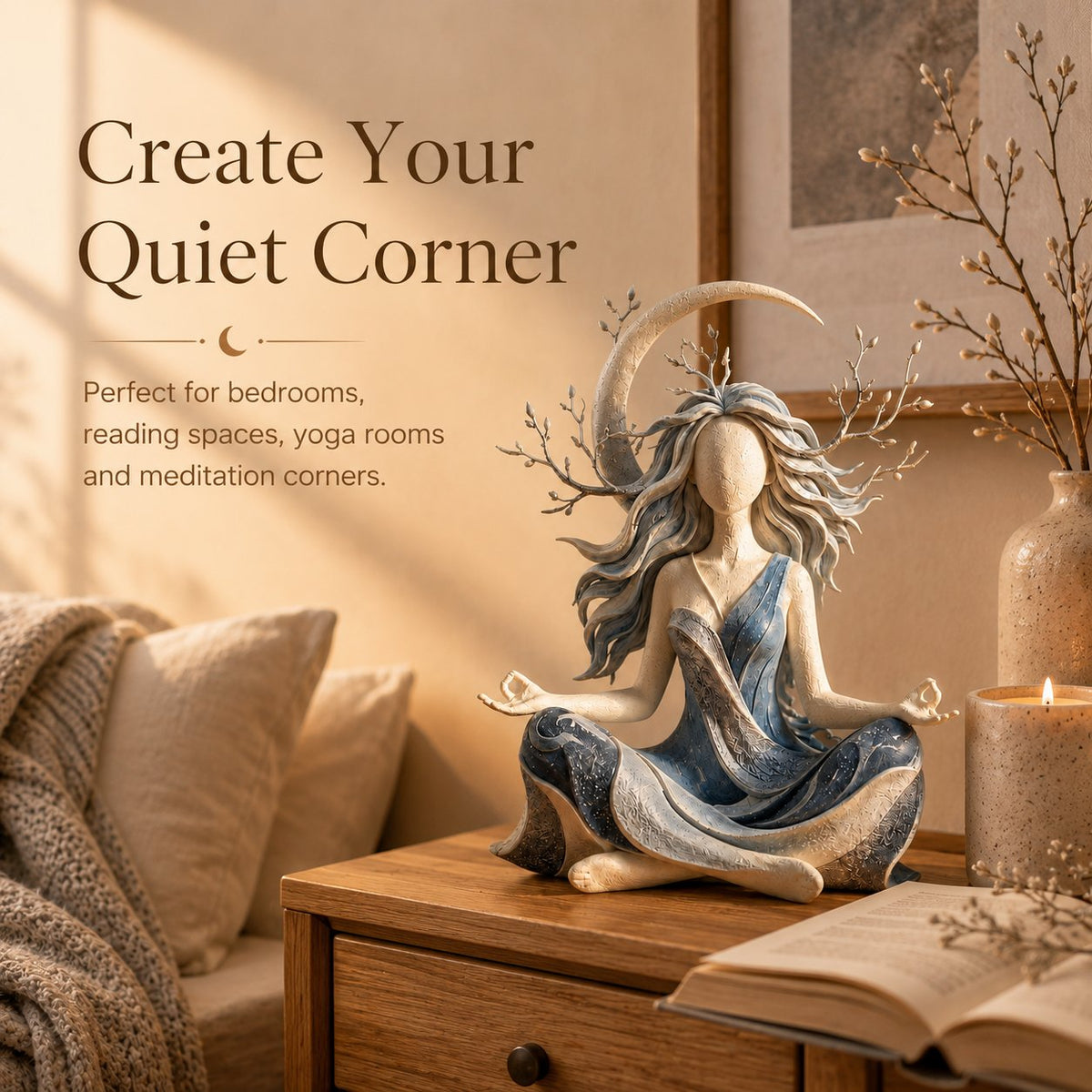 Soothing Mind Meditation Figurine Home Decor