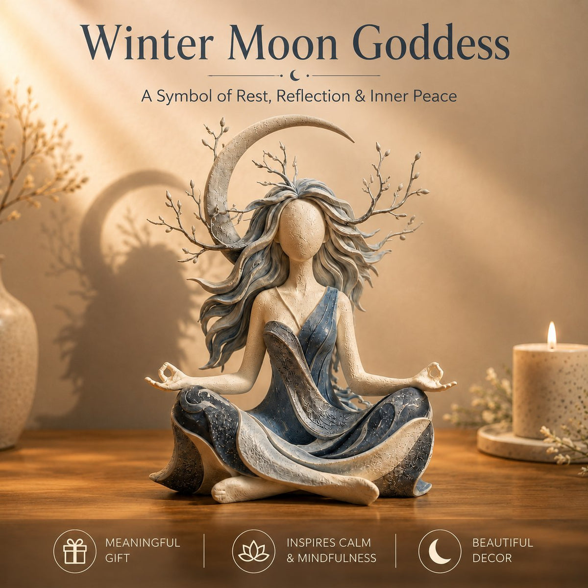 Soothing Mind Meditation Figurine Home Decor