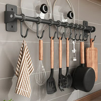 Space-Saving & Sturdy Black Steel Organizer Bar