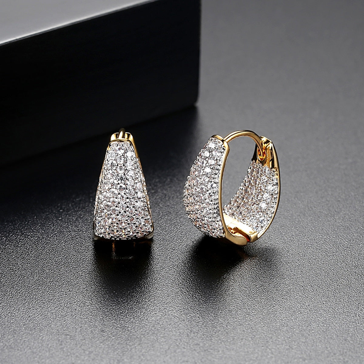 Sparkling Pavé Hoop Earrings