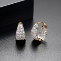 Sparkling Pavé Hoop Earrings
