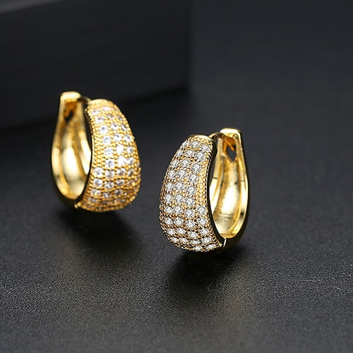 Sparkling Pavé Hoop Earrings