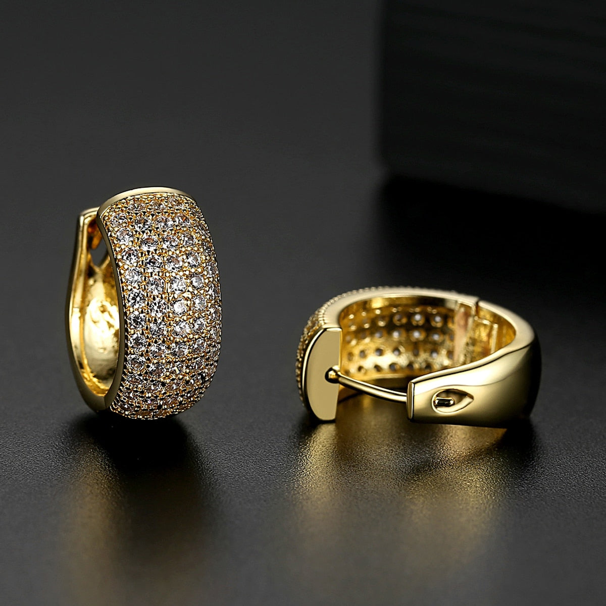 Sparkling Pavé Hoop Earrings