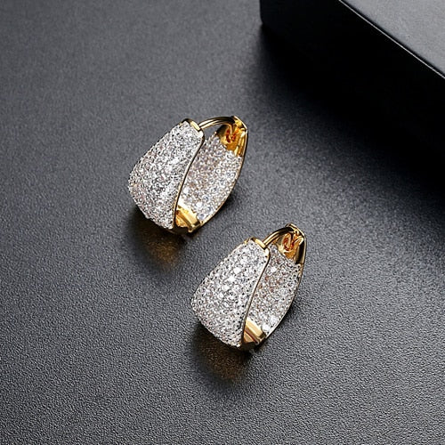 Sparkling Pavé Hoop Earrings