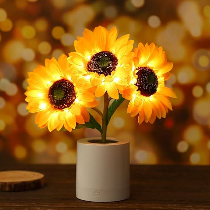 Sparkling Sunflower LED Table Lamp