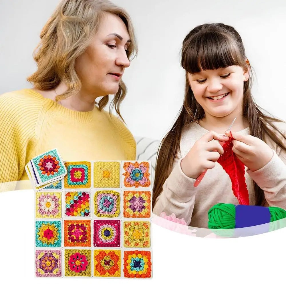 Square Knitting and Crochet Guide Card Set