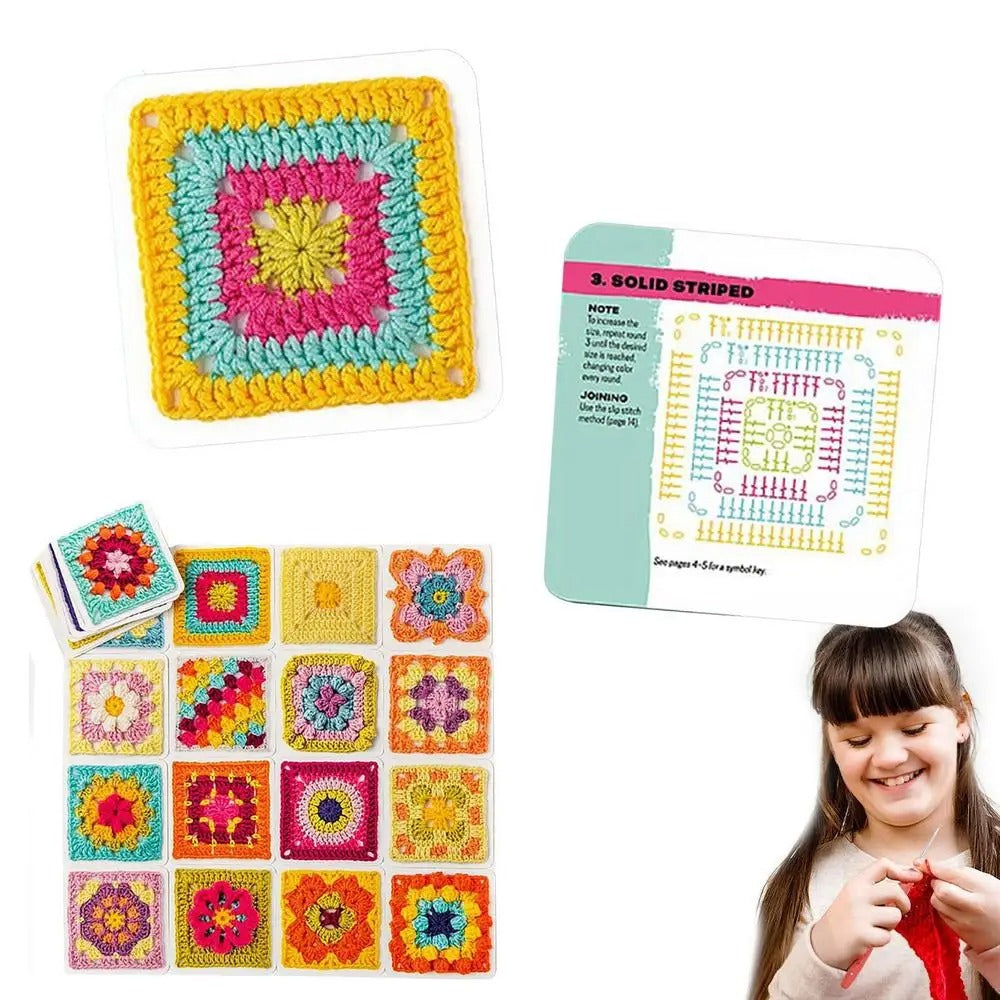 Square Knitting and Crochet Guide Card Set