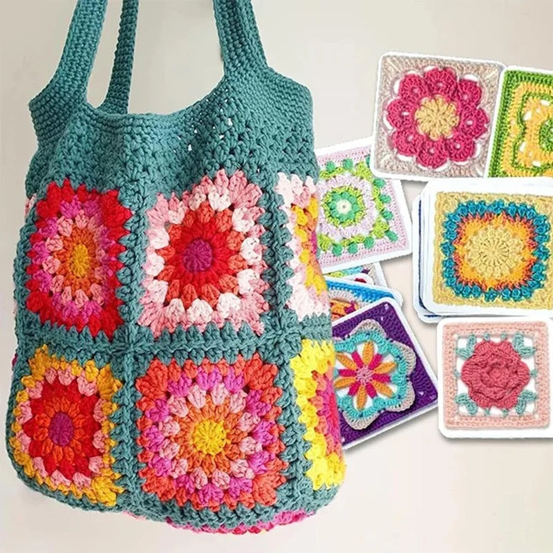 Square Knitting and Crochet Guide Card Set