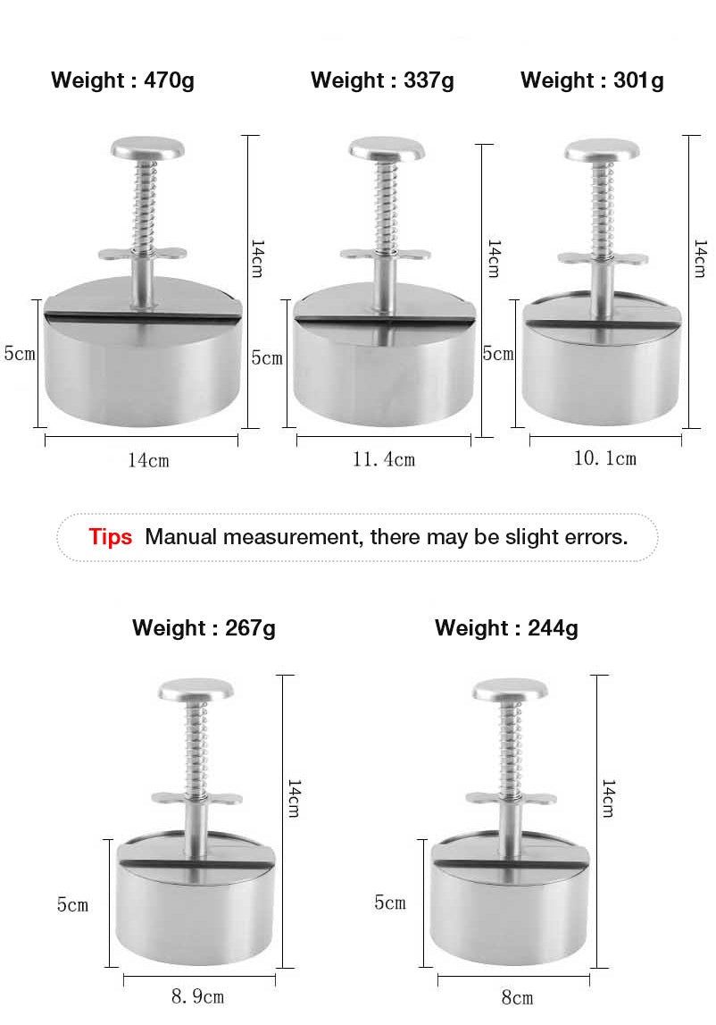 Stainless Steel Burger Press