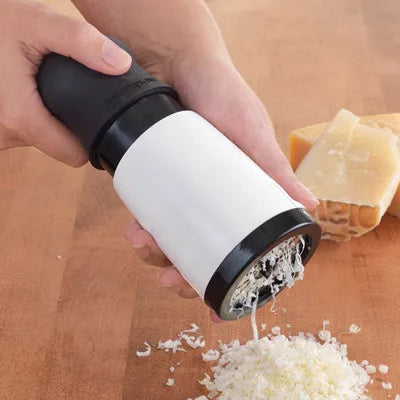 Stainless Steel Cheese Grater with 2 Cutting Inserts - Robust Cheese Slicer & Vegetable Grater