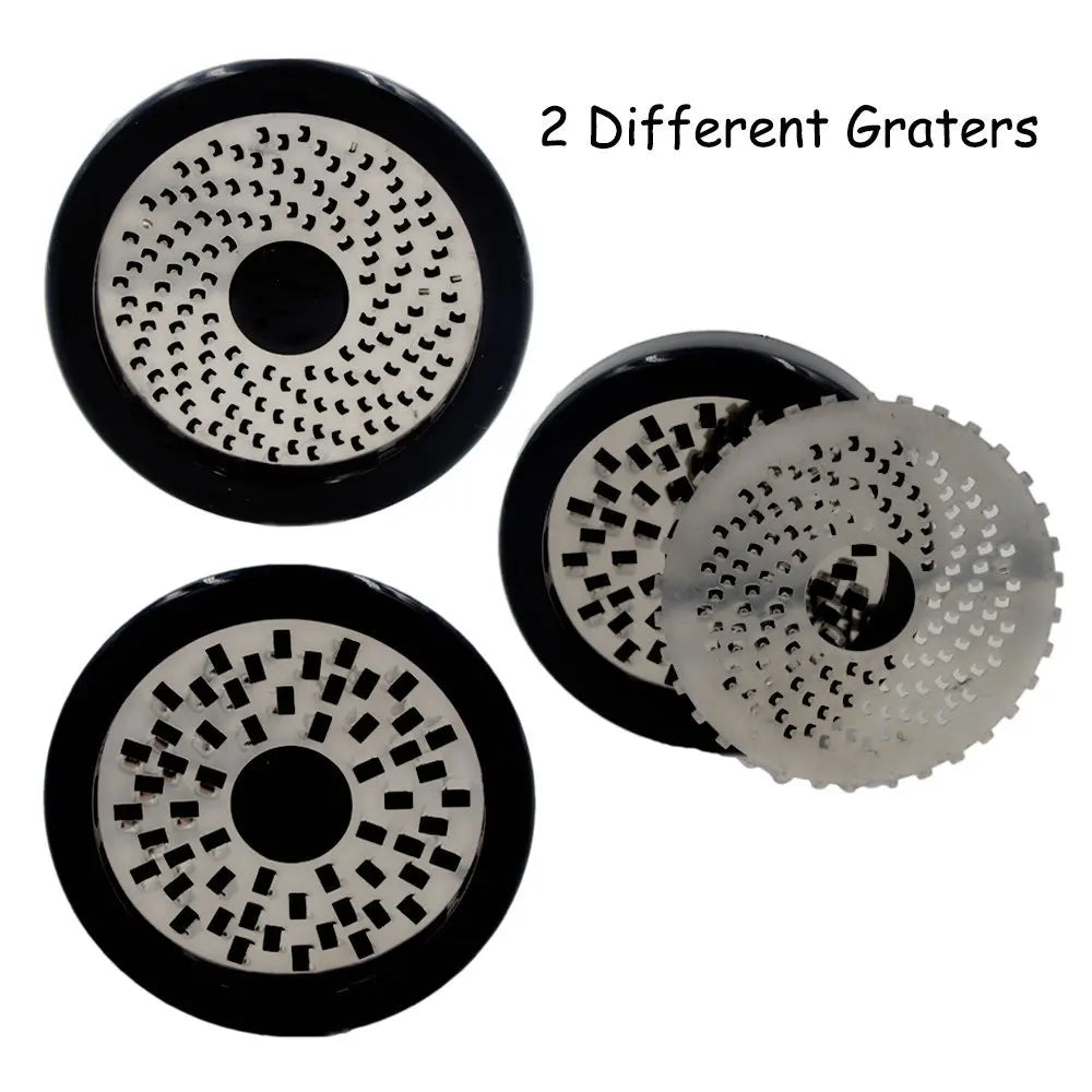Stainless Steel Cheese Grater with 2 Cutting Inserts - Robust Cheese Slicer & Vegetable Grater