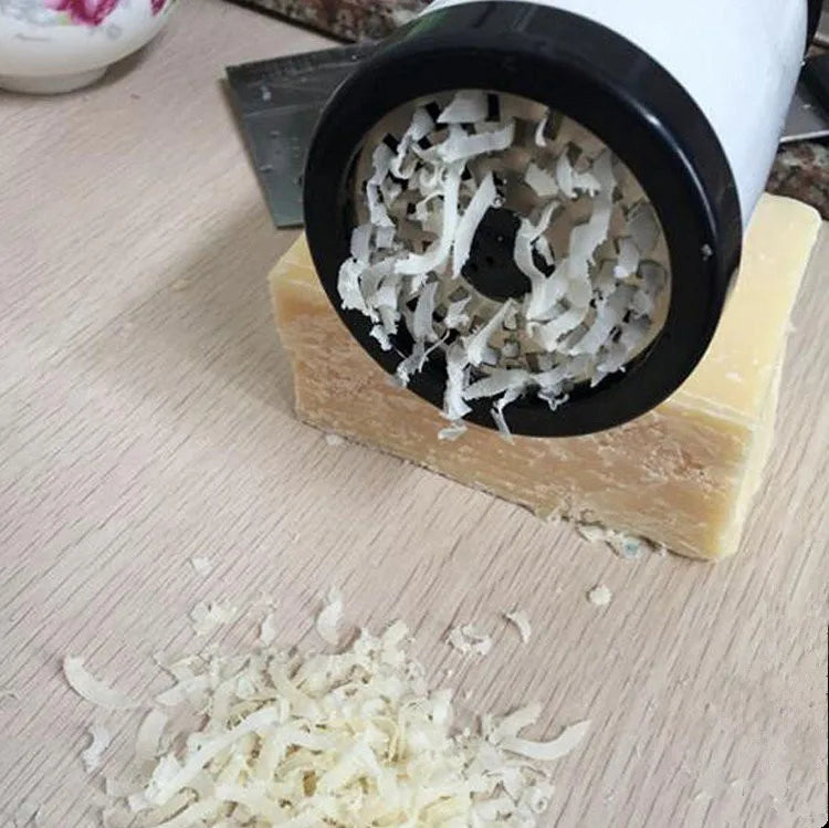 Stainless Steel Cheese Grater with 2 Cutting Inserts - Robust Cheese Slicer & Vegetable Grater