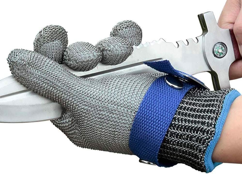 Stainless Steel Cut-Resistant Safety Gloves - Protective Kitchen & Workwear