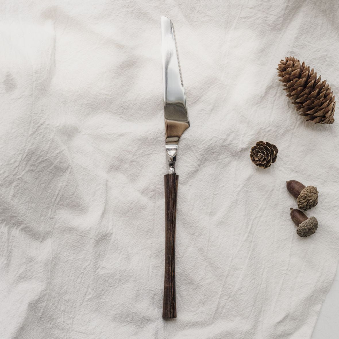 Stainless Steel Cutlery Set with Wooden Handles