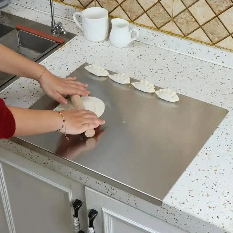 Stainless Steel Cutting Board with Spill Guard