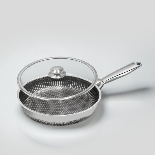 Stainless Steel Frying Pan – Non-Stick Honeycomb Frying Pan for Induction & Oven